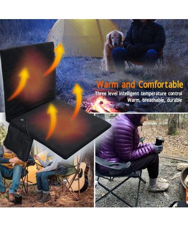 Portable Heated Seat Cushion | Foldable & Durable | Velcro Fastener | 3-Step Heating Settings | Perfect for Fishing & Outdoor Use - Buy Online on GoSupps.com