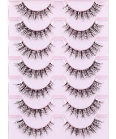 Goddvenus Russian Strip Lashes - Cat Eye Wispy False Eyelashes for Natural Volume (33C) - Buy Online on GoSupps.com