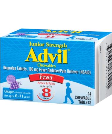 Advil Junior Chewable Ibuprofen Tablets Grape 100mg - 240 Tablets Pack - Buy Online on GoSupps.com