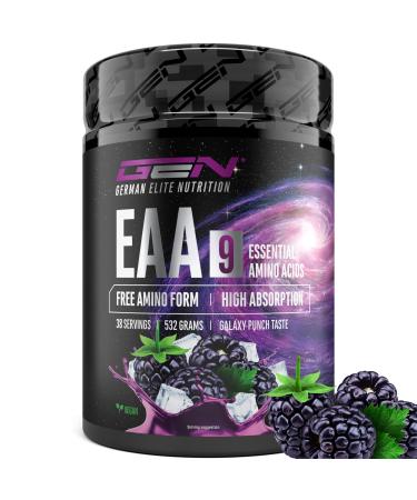 GEN GERMAN ELITE NUTRITION EAA Powder 532g (38 servings) - The 9 essential amino acids including histidine & BCAAs - Human Code Formula - Vegan - Very