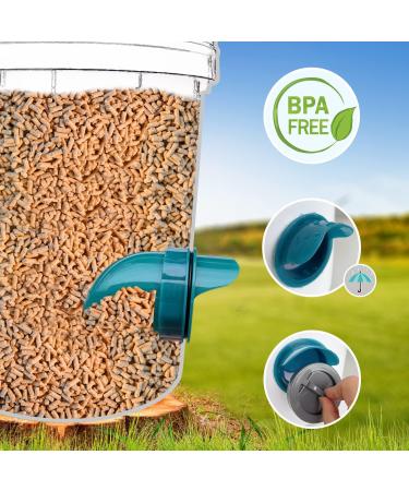 Whimsii Automatic Chicken Food Dispenser - No Waste 6 Connections + Hole Saw for Poultry Ducks Geese & Quail - Buy Online on GoSupps.com