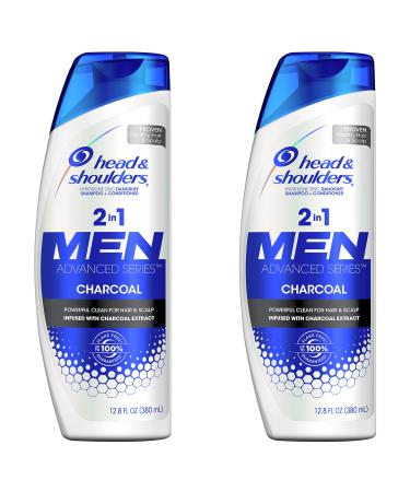 Head and Shoulders Shampoo and Conditioner 2 in 1, Anti Dandruff Treatment and Scalp Care, Charcoal for Men, 12.8 fl oz, Twin Pack Citrus 12.8 Fl Oz (Pack of 2)