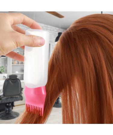 Root Comb Applicator Bottle 170ml - Professional Hair Oil & Dye Applicator with Brush | Dark Pink - Buy Online on GoSupps.com