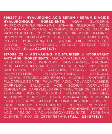 L Or al Paris Hydration Skincare Kit with Hyaluronic Acid Serum and Day Moisturizer for Face with Pro Retinol Vitamin C and Hyaluronic Acid Revitalift Triple Power LZR Reduces Look of Wrinkles Fragrance Free Paraben Free Skincare Kit 2 Count - Buy Online on GoSupps.com