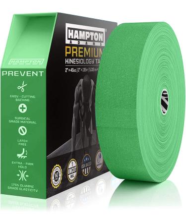 (135 Feet) Bulk Kinesiology Tape Waterproof Roll Sports Therapy Support for Knee Muscle Wrist Shoulder Back/Original Uncut Premium Therapeutic Elastic & Hypoallergenic Cotton - (Green)