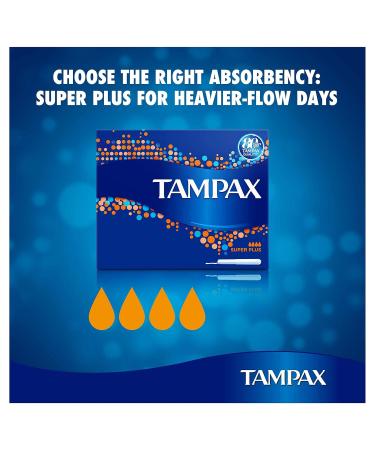 Tampax Super Plus Tampons Applicator Box - 20 Count | Buy Internationally | Best Absorbency & Comfort - Buy Online on GoSupps.com