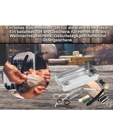 Premium Men's Razor Gift Set - Complete Accessories Solingen Quality Leather Case & Bartschers Scissors - International Shipping - Buy Online on GoSupps.com