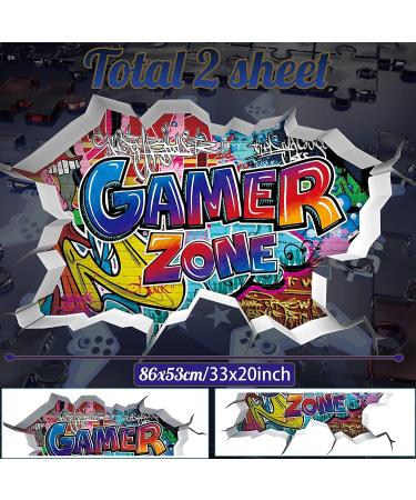TOARTi Gamer Zone 3D Wall Stickers - Gaming Vinyl Wall Decal for Playstation Decor - Buy Online on GoSupps.com