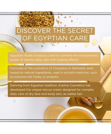 Eveline Cosmetics Egyptian Miracle Multi-Purpose Rescue Cream for Face Body & Hair - Nourishing Smoothing & Moisturising Formula with 7 Natural Ingredients - 40 ml - Buy Online on GoSupps.com