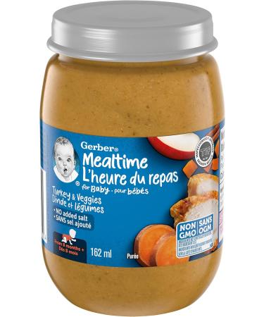 Gerber Mealtime Pur e Turkey and Veggies Jar 12x162ml - Buy Online on GoSupps.com