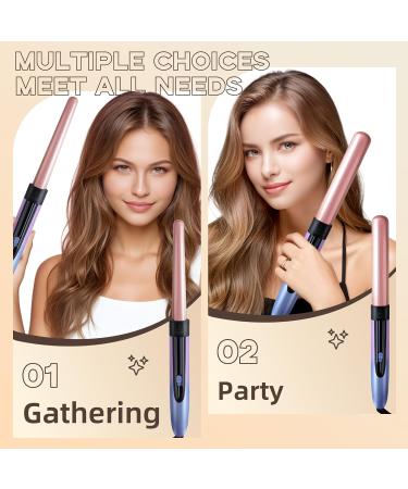 Premium Curling Iron Set with 5 Interchangeable Barrels & Hair Brush - Perfect Gift for Women | Ceramic Tourmaline Curling Wand for Salon-Worthy Waves - Buy Online on GoSupps.com