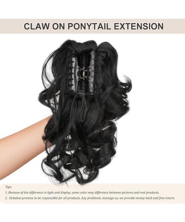 DCBaboo 30cm Synthetic Wavy Ponytail Hair Extension with Clamp - Black Braid Clip for Effortless Style | 110g Short Hair Extensions - Buy Online on GoSupps.com