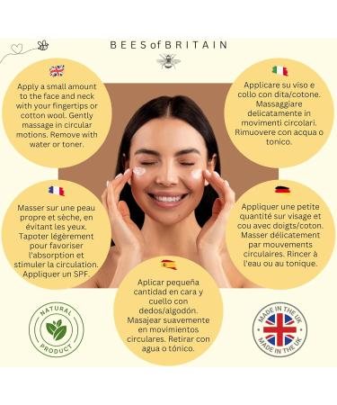 BEES of BRITAIN - 99% Natural - Cleansing Lotion - Honey Lavender. Cleanse Soothe Hydrate. pH 5.5 Sensitive Skin. We Donate 5% of our Profit to Save Bees + Pollinators. 150ml - Buy Online on GoSupps.com