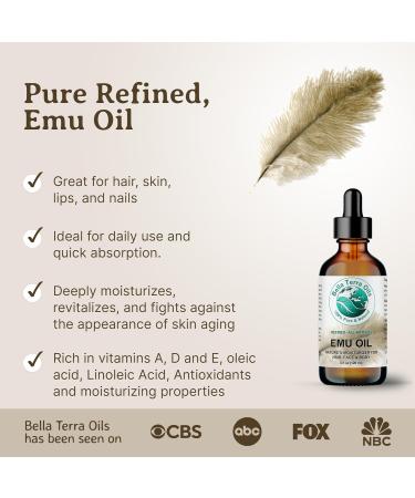 Emu Oil 120 ml 100% Pure Fully Refined Filtered - Bella Terra Oils  - Buy Online on GoSupps.com