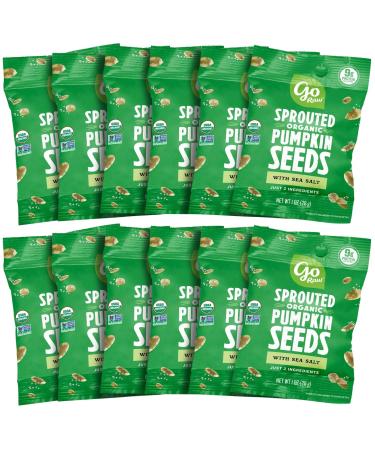Go Raw Seeds with Sea Salt Grab and SingleServe oz. Bags Box of  Keto Vegan Gluten Free Organic Superfood, Pumpkin, 12 Ounce