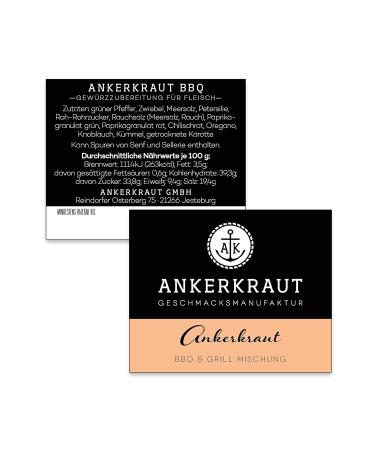Ankerkraut BBQ & Grill Spice Mix - Original Garlic & Oregano Flavor 70g Cork Glass - Perfect All-Rounder - Buy Online on GoSupps.com