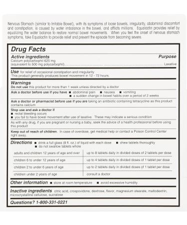 Equalactin Laxative Chewable Tablets - 48 Count - Buy Online on GoSupps.com