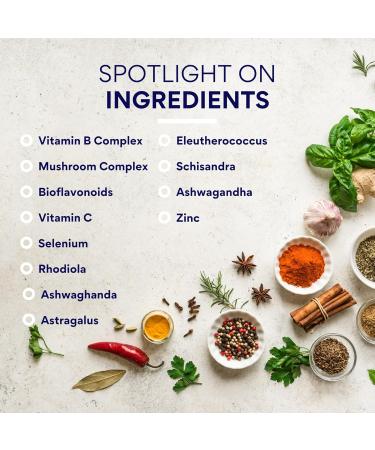 Research Verified Adrenal Support - 60 Capsules - Support Adrenal Gland Function Boost Energy Balance Cortisol - Mushrooms B-Vitamins Bioflavonoids BioPerine 1 - Buy Online on GoSupps.com