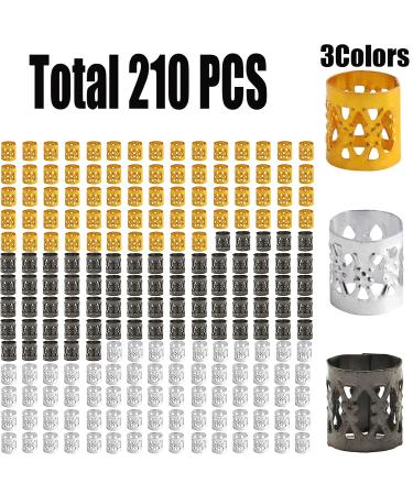 210 Pieces Dreadlock Jewelry Set - Pearl & Metal Hair Accessories for Braids & Cuffs - Buy Online on GoSupps.com