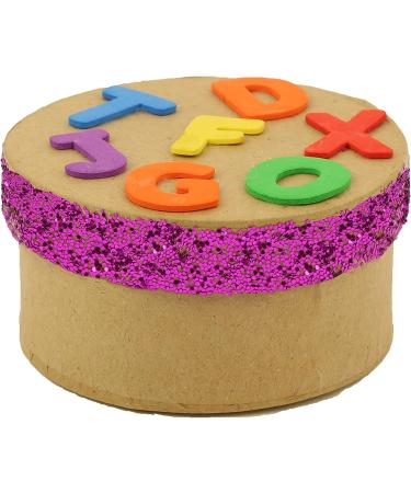 Round Paper-Mache DIY Gift Box with Lid, Pack of 6 - 6 Count | Better Crafts - Buy Online on GoSupps.com