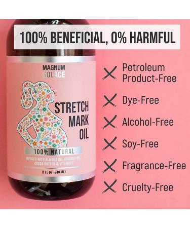 Pregnancy Stretch Mark Oil - 100% Natural Belly Oil with Cocoa Butter & Almond Oil - Best Alternative to Stretch Mark Cream - Buy Online on GoSupps.com