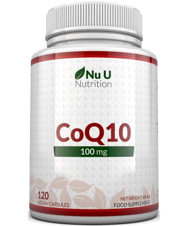 CoQ10 100mg | 120 Coenzyme Q10 Capsules | Made in the UK by Nu U Nutrition