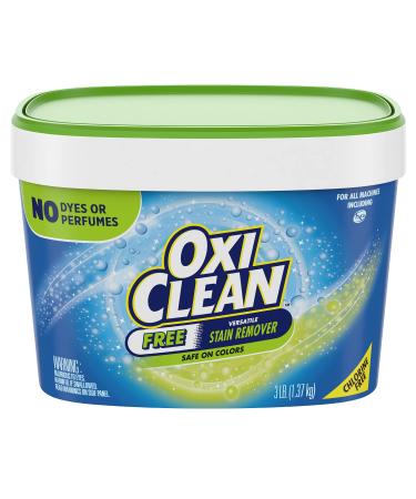 OxiClean Versatile Stain Remover Powder Free, Laundry Stain Remover, 3 Lbs 3 Pound (Pack of 1) Versatile (Perfume & Dye Free)