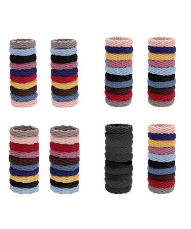 Hair tie Women 80 pieces braiding rubber hair bands colorful colorful ponytail hair rubber band elastic hair bands rubber bands colorful cotton hair tie for women and girls