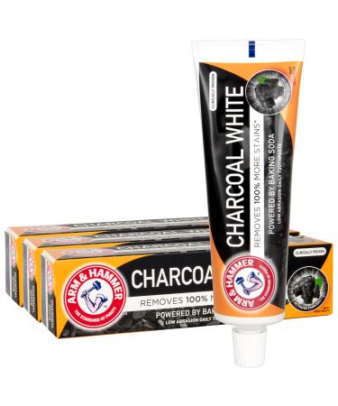3x Arm & Hammer Charcoal White Toothpaste 75ml 3 pieces pPack!