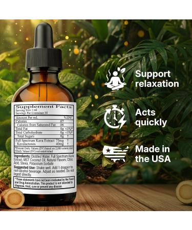 PRIMO KAVA Kava Drops | Water Soluble Kava Extract | Concentrated Tincture Beverage Enhancer | Authentic Kava Kava from Fiji | 40mg Kavalactones | Certified 3rd Party Testing | 1oz - Buy Online on GoSupps.com