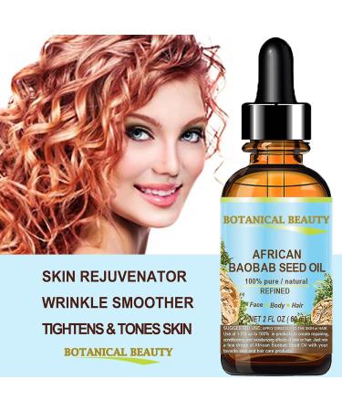 Botanical Beauty BAOBAB SEED OIL 100% Pure Natural Refined Cold-Pressed Carrier Oil 1 Fl oz 30 ml For Face Skin Body Hair Lip Nails Rich in Vitamin C - Buy Online on GoSupps.com