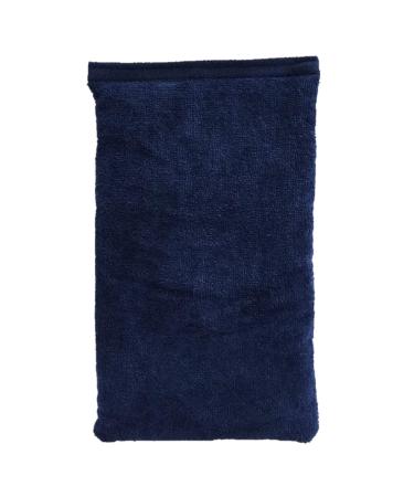Microwavable Heating Pad  Rice Filled  Plush Cotton Cover  Natural  No Scents Added  Handcrafted in The USA  Back  Neck Pain  Arthritis  Cramps (Navy Blue)