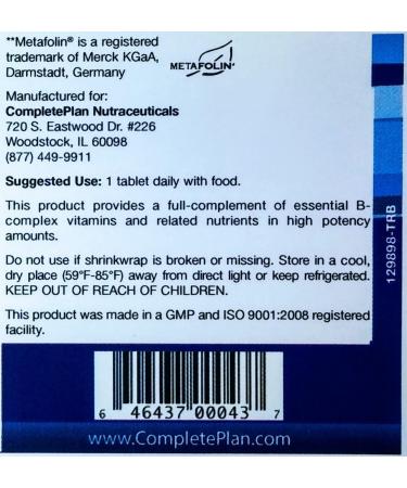Vitamin B Complex with MethylFolate & Methyl B12 - Energy & Immune Support - 100 Slow Release Tablets - Buy Online on GoSupps.com