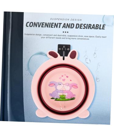 Anneome Folding Foot Basin Wash Basin Washbasin Travel Folding Basin Folding Basin Basin Washing Basin Outdoor Water Basin Portable Folding Basin 33X31X10CM Pink - Buy Online on GoSupps.com