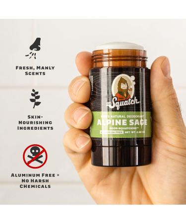Dr. Squatch Men's Natural Deodorant - Aluminum-Free Deodorant - Natural Deodorizer - made w/postbiotics & charcoal - Deodorant for Men - Pine Tar and Wood Barrel Bourbon (2 Pk) - Buy Online on GoSupps.com