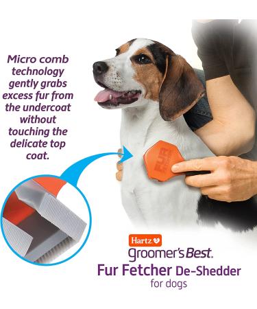 Hartz Groomer's Best Fur Fetcher De-Shedder Dog Brush - Shedding Tool for Dogs - Buy Online on GoSupps.com