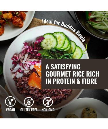 Pack of 3 x 400g Jasmine Thai Trio Riceberry Rice (Jasmine Black Rice) Brown Jasmine Rice and Red Jasmine Rice Non Gluten Non-GMO Kosher and Vegan - Floating Leaf - Buy Online on GoSupps.com