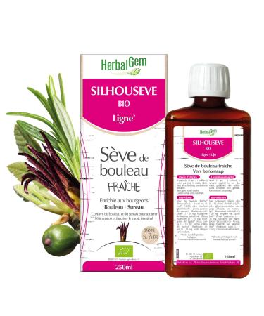 HerbalGem - Silhous ve - Slimming & Silhouette - Based on Fresh Birch Sap - Enriched With Buds - Certified Organic - 250 ml