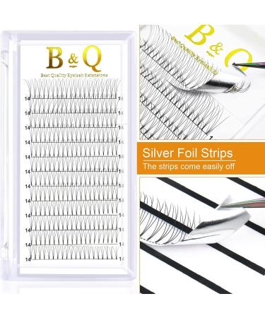 3D-0.10C 15mm Pre Made Fan Eyelash Extensions | B&Q LASH Russian Volume Lashes 3D 5D 7D | Short Stem Premade Fans 0.07 0.1 - Buy Online on GoSupps.com