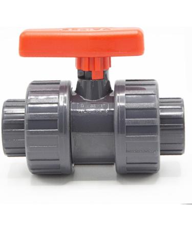 PVC Ball Tap 32mm | 1-Inch Shut-Off Tap for Adhesive Mufflers & Fittings | 2-Way PVC Pipe Connector for Pool & Pond Construction | BM_148 Gray - Buy Online on GoSupps.com