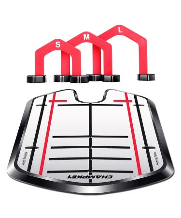 CHAMPKEY Premium Golf Putting Mirror - Durable Rubber Backing Golf Alignment Mirror - Come with Putting Mirror Cover Mirror with Gates