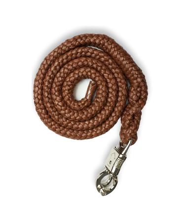 Lead rope with panic hook | for horses ponies shetlands donkeys | Tie rope in many stylish designs | Length 1.60 m (brown)