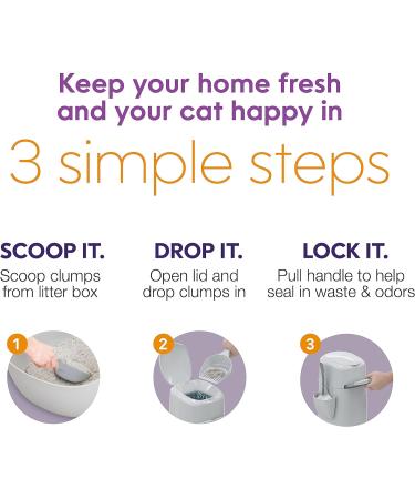 Litter Genie XL+ Pail Ideal for multi cat homes - Includes one Jumbo 24ft cat Litter Bags Refill Scoop and Scoop Holder - Buy Online on GoSupps.com