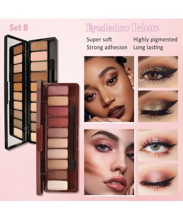 All in One Makeup Kit for Women Full Kit Travel Makeup Kit for Teens Makeup Gift Kit with Everything Foundation Eyeshadow Lip Gloss Lip Oil Eyebrow Blush Contour Powder Christmas Makep Gift-Set B Setb - Buy Online on GoSupps.com