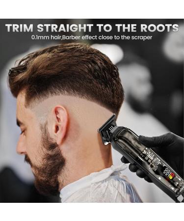 KIKIDO Hair Trimmer - Cordless Zero Gapped Professional Clippers for Men | T Liners LCD Display Ceramic Blade Long Battery Life - Perfect Gift Set - Buy Online on GoSupps.com