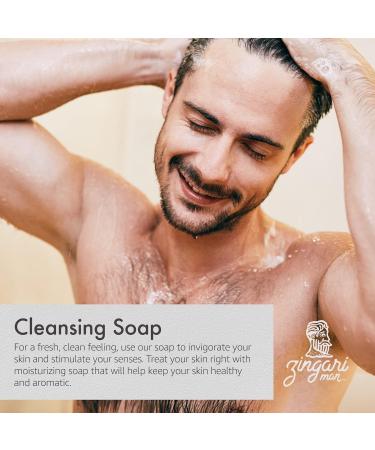 Zingari Man The Wanderer Bath Soap - Men's Cleansing Facial & Body Soap Bar | Fresh Bergamot Citrus & Oakmoss | Daily Use & Travel-Friendly - Buy Online on GoSupps.com