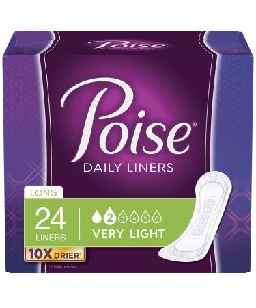 Poise Very LGT LNG Pntlnr Size 24ct Poise Very Light Long Pantiliner 24ct