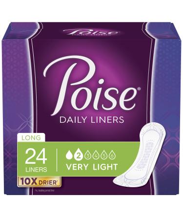 Poise Very LGT LNG Pntlnr Size 24ct Poise Very Light Long Pantiliner 24ct - Buy Online on GoSupps.com