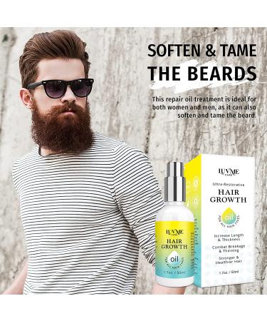 Luv Me Care Hair Growth Oil 2 Pack - Biotin & Castor Oil Serum for Stronger, Thicker, Longer Hair 1.7 oz - Buy Online on GoSupps.com
