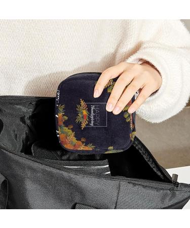 GIAPB Period Bag - Sanitary Napkin Storage & Travel Makeup Pouch, Happy Thanksgiving Color - Buy Online on GoSupps.com